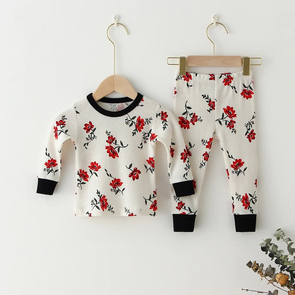 Children Pajamas Set Baby Suit Kids Clothes Toddler Boys Girls Clothing Soft Cotton Kids Tops Shirts Pants Home Kids Pajama