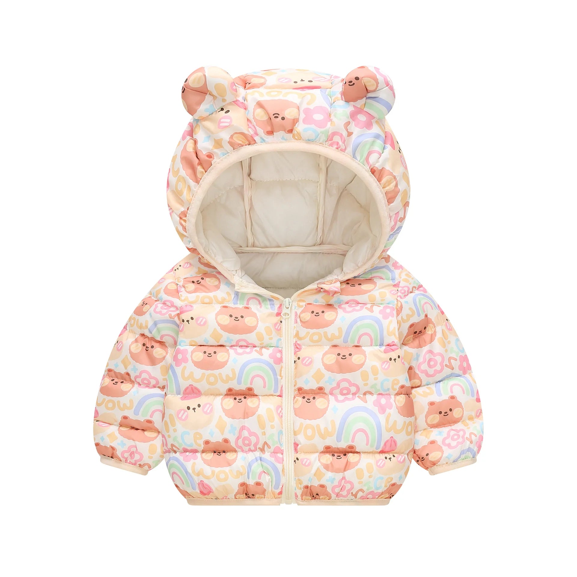 New Autumn Winter Coats Children Cartoon Cotton Down Jacket Kids Cute Casual Fashion Outerwear Boys Girls Print Clothing