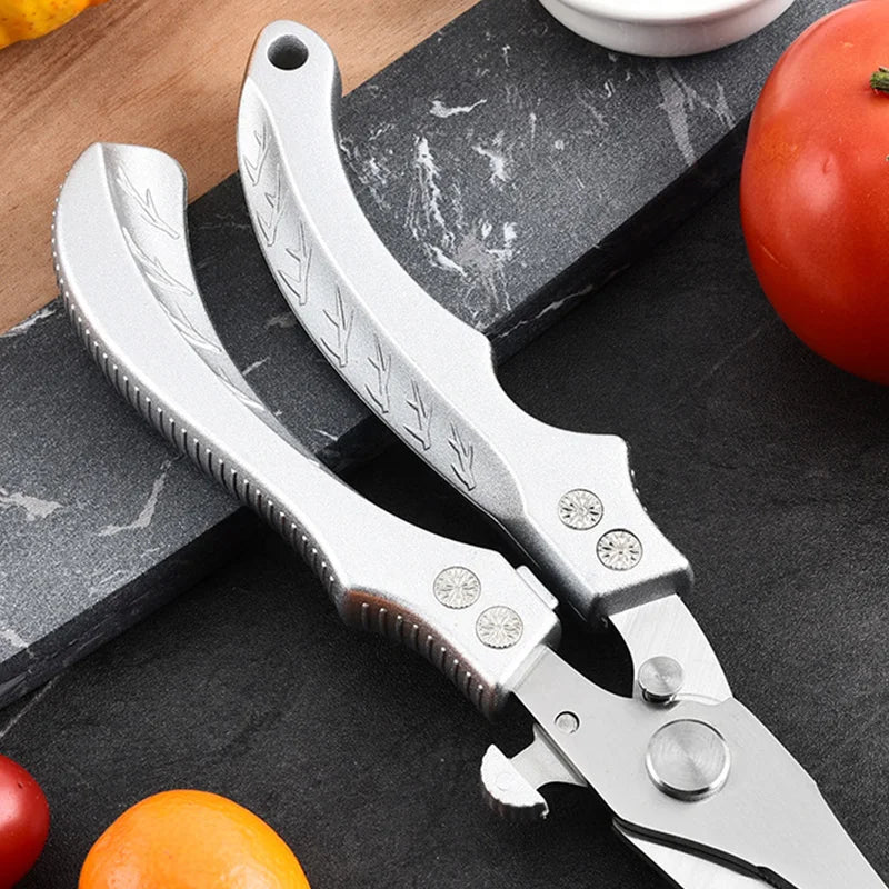Utility Kitchen Scissors Plastic Handle Stainless Steel Blade Ultra Sharp Strong Scissors Slicing Fish Chicken Meat Scissorses
