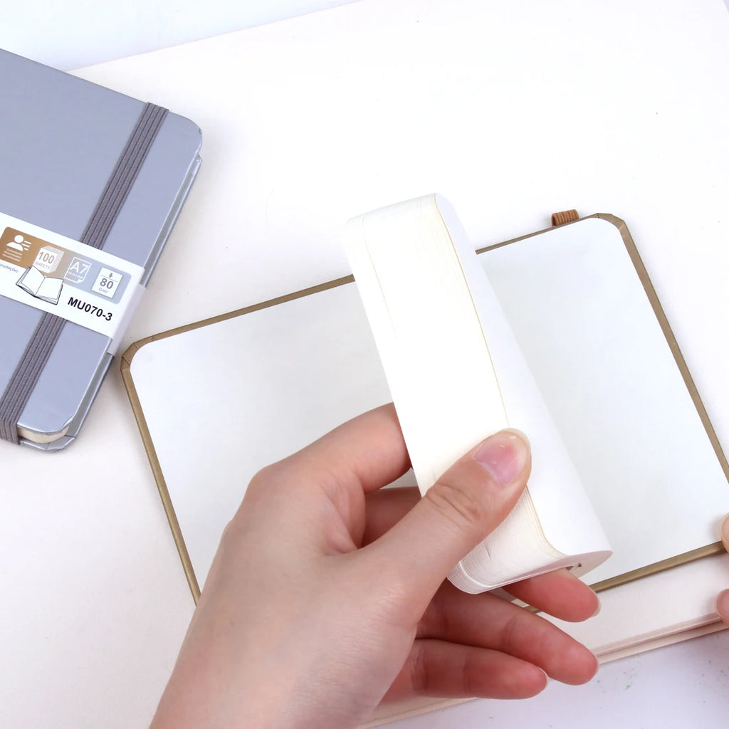 MOTARRO 1Pcs A7 Notebook Gold Silver Notepad Mini Memo Ins Hand Ledger for Student School Office Supplies Notepad