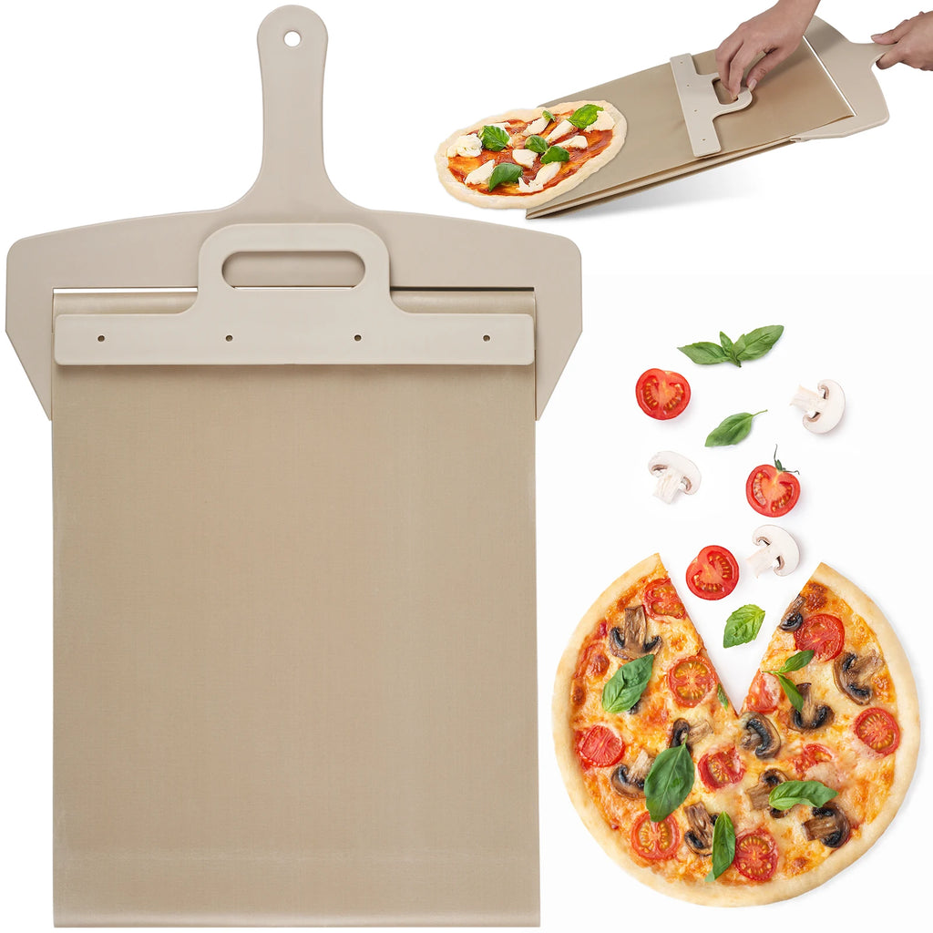 Sliding Pizza Shovel Dough Tray Pizza Board Paddle for Home Kitchen Oven Baking Non-Stick Pizza Spatula Cake Dessert Glide Plate