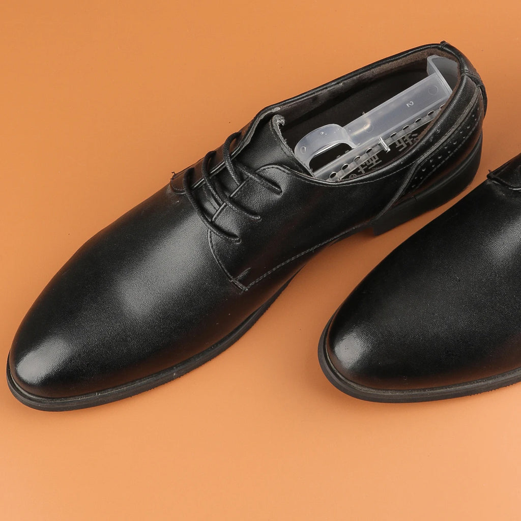 1pair Black Plastic Adjustable Length Stretcher Boots Holder Shoe Support For Women & Men