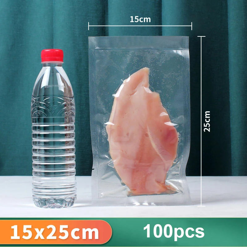 Vacuum Packaging Bag Food Vacuum Sealer Bags 100pcs Vacuum Bags for Food BPA-Free Vacuum Sealing Bags Food Storage Packaging Bag