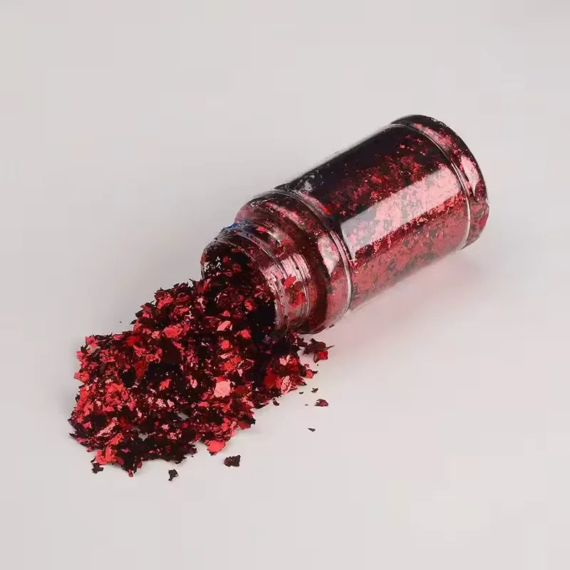 Metallic Foil Flakes Golden Silvery Foil Decorative Paper Resin Mold Fillings Resin Jewelry Making For Nail Art, Painting, Craf