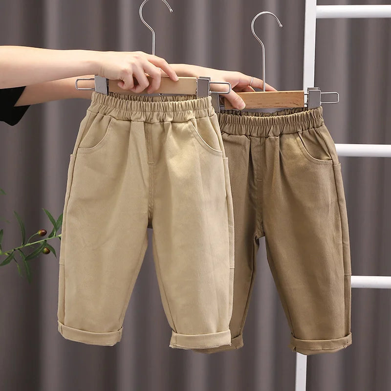 New Spring Autumn Baby Girls Clothes Children Boys Fashion Solid Pants Toddler Casual Costume Infant Trousers Kids Sportswear