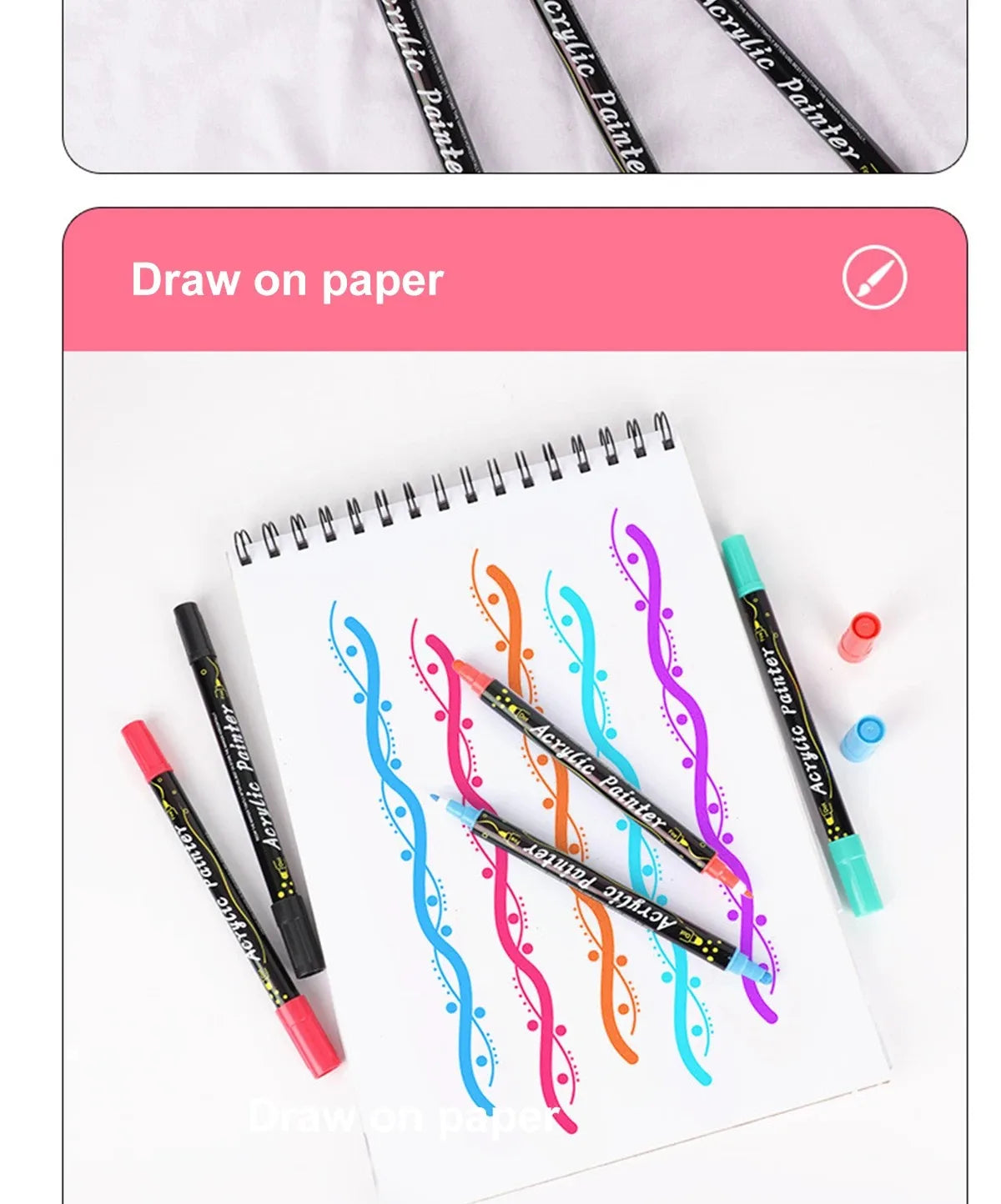 12/24/36 Color Double-ended Gouache Acrylic Marker Waterproof Pigment DIY Graffiti Marker Office and School Supplies