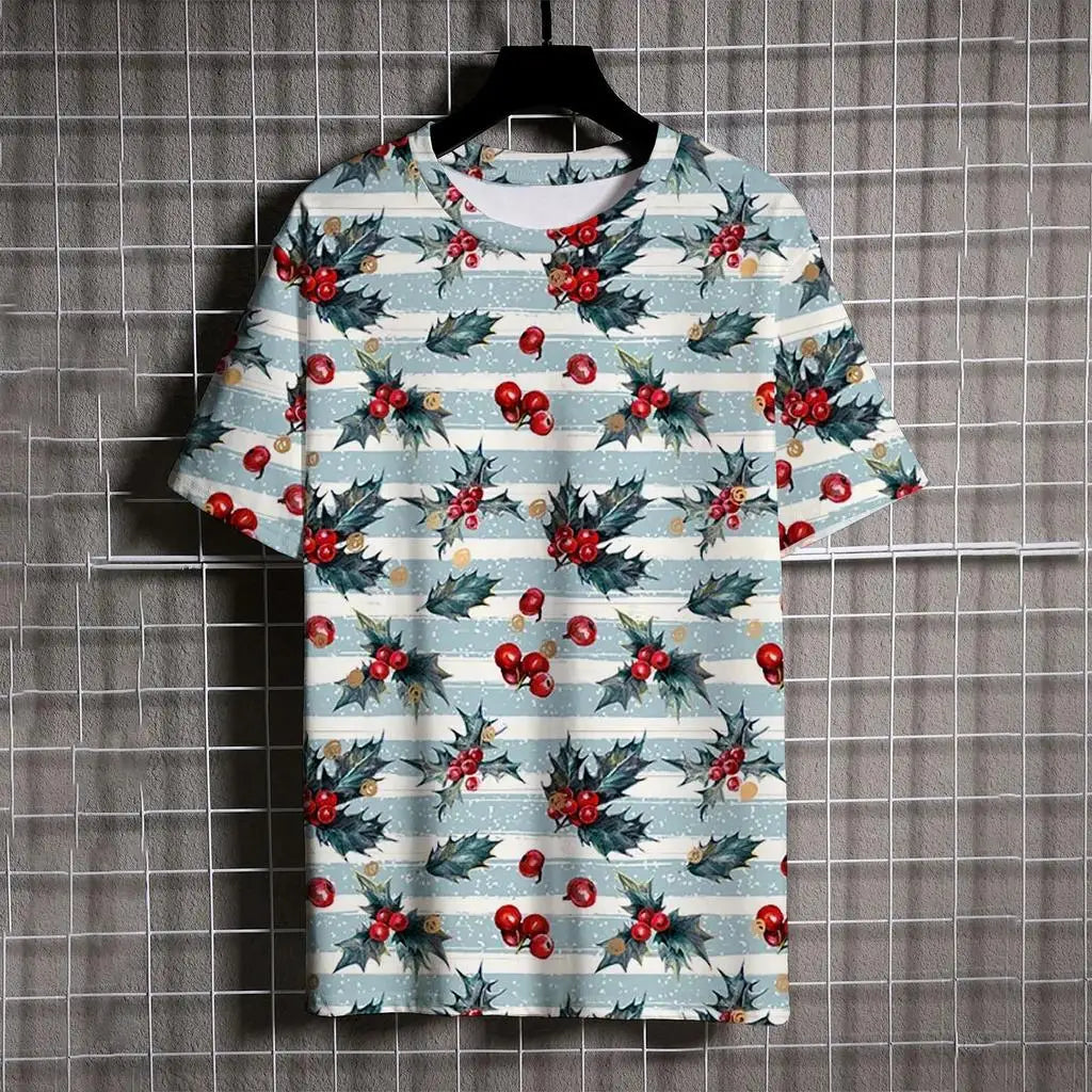 Kids Clothes Cartoon Christmas Santa Claus T Shirt Casual Short Sleeve T Shirts for Boys Girls 2-10y Christmas Gift for Children