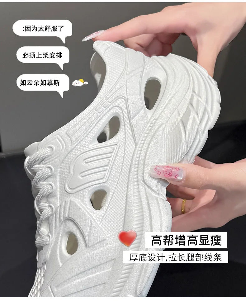 Women's Soft EVA Summer Sandals round Toe Flat Home Slides Dry Wedges Platform Beach Sandals with Thick Bottom for Garden Use