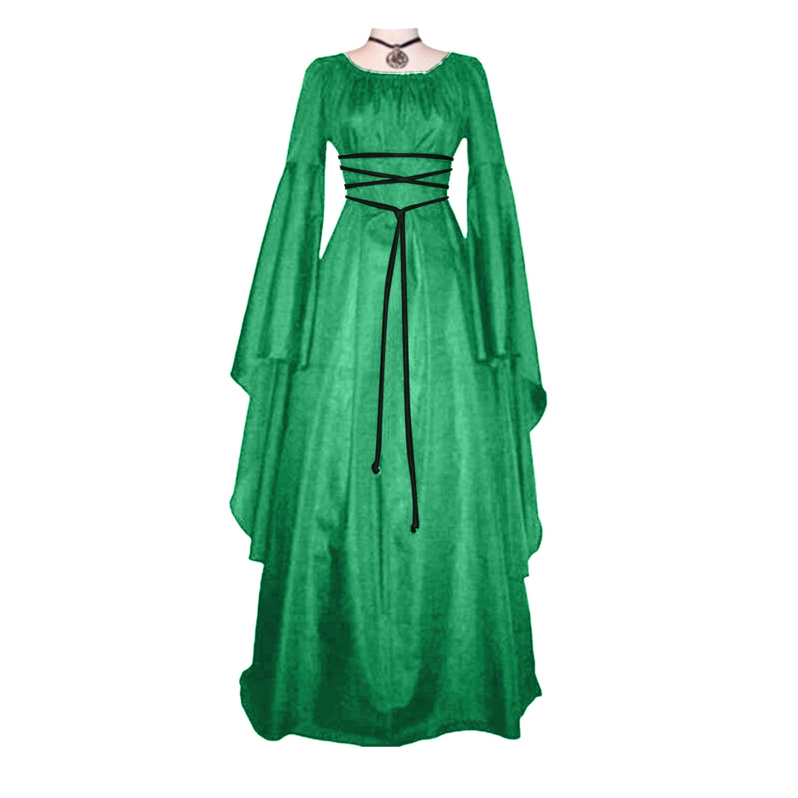 Dresses For Women 2024 Elegant Plus Size Medieval Retro Gothic Gown Dress Long Sleeve Lace Up Cosplay Evening Party Dress