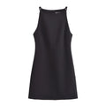 HXAO Women's Dress Summer 2025 Red Blue Black White Yellow Dress Off Shoulder Sleeveless Slip Dresses Vestidos Holiday Dress 066