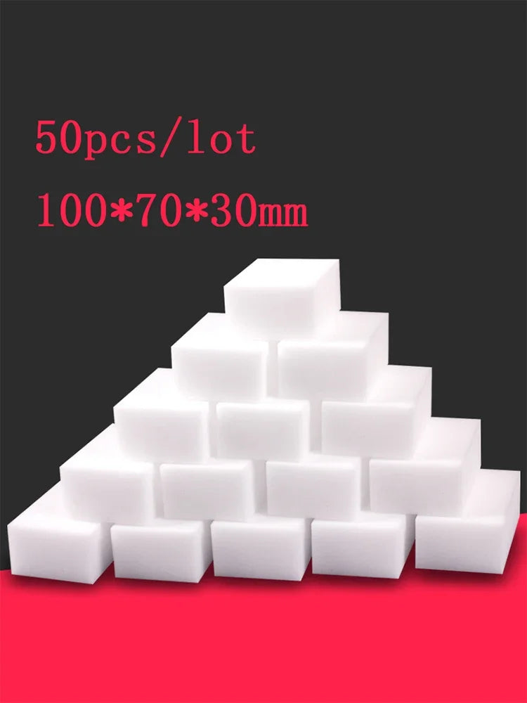 50 pieces of white melamine sponge eraser, kitchen, office, bathroom cleaning/dishwashing accessories 100 * 70 * 30mm