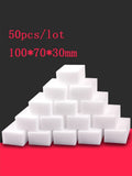 50 pieces of white melamine sponge eraser, kitchen, office, bathroom cleaning/dishwashing accessories 100 * 70 * 30mm