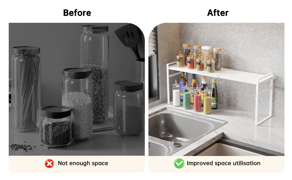 Extremely Narrow Kitchen Spice Rack, Seasoning Storage Organizer, Double-Layer Oil, Salt, Sauce, Vinegar Storage for Windowsill, Window Edge, Countertop