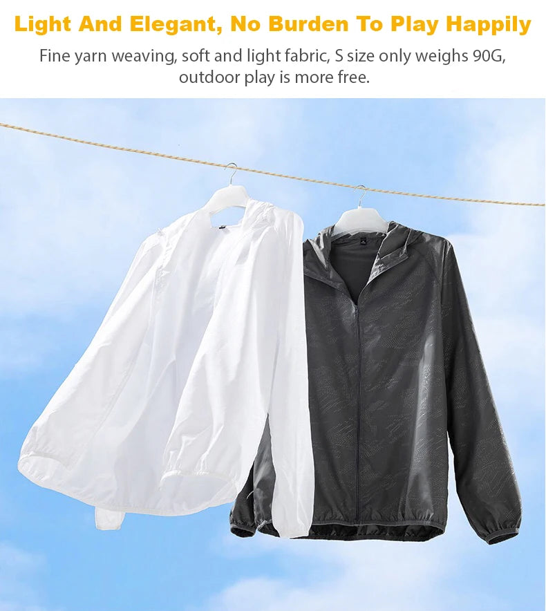LNGXO Men Women Waterproof Jacket Quick Dry Hiking Camping Windbreaker Unisex Trekking Fishing Rain Coat Outdoor Anti UV Clothes
