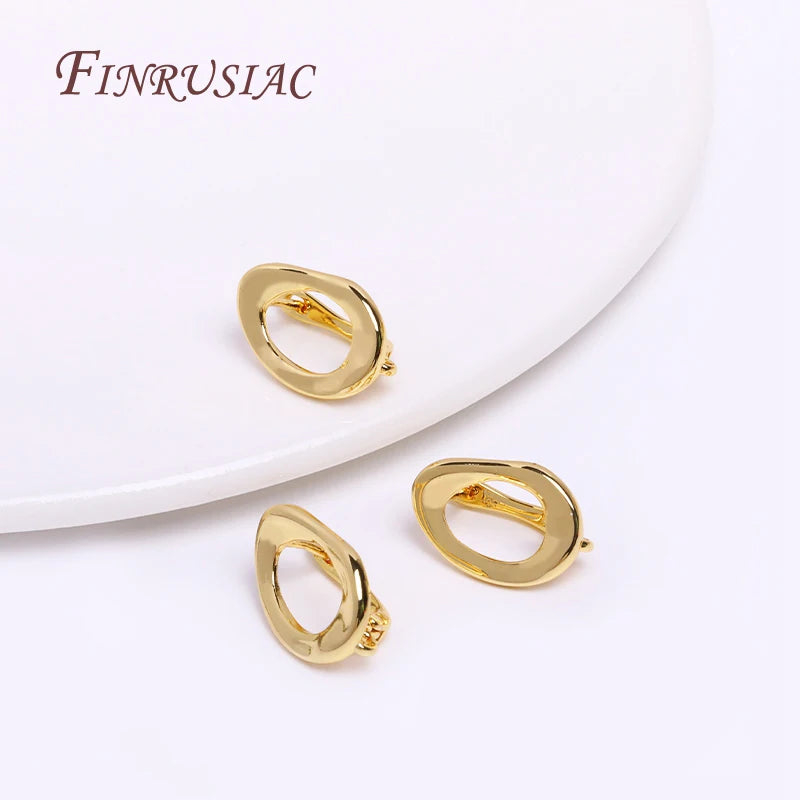 DIY Earring Accessories 18K Gold Plated Earwires Fastener Earring Hooks Clasps For Women Tassel / Pearl Drop Earrings Findings