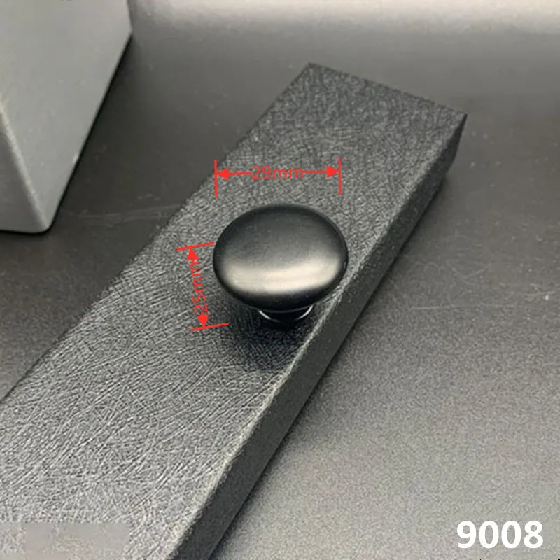 VARMSTUGA American Simple Black Aluminum Alloy Kitchen Cabinet Door Knobs and Handles Drawer Pulls Furniture Handle Hardware