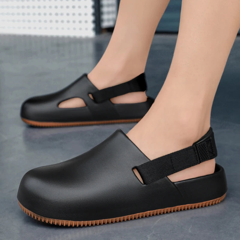 Summer Men Slippers Platform Outdoor Beach Sandals Clogs Quick Dry Non-Slip Indoor Slides Bathroom Shoe Couple Casual Loafers 45