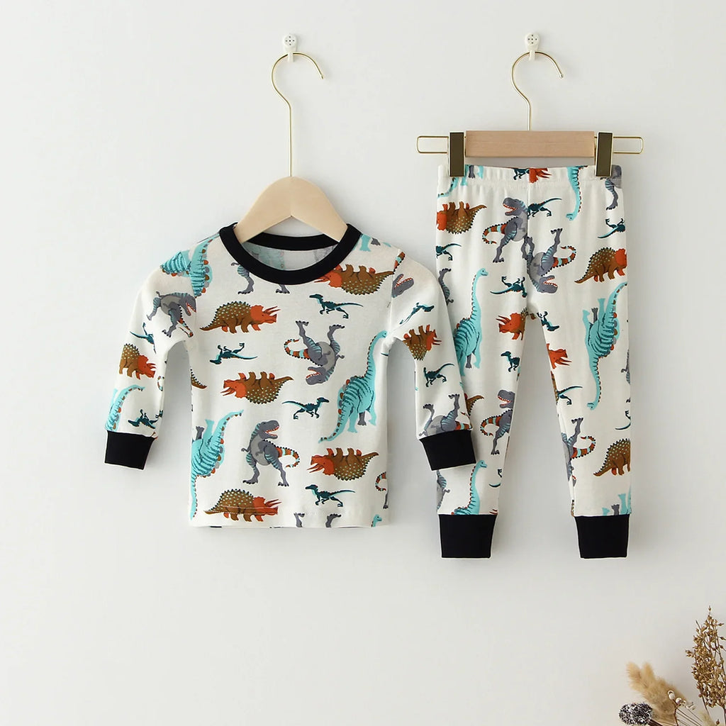 Children Pajamas Set Baby Suit Kids Clothes Toddler Boys Girls Clothing Soft Cotton Kids Tops Shirts Pants Home Kids Pajama
