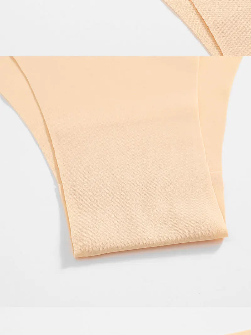 3Pcs/Set Ice Silk Seamless Underwear For Women Low Waisted Brazilian Pants Breathable High Elasticity Lingerie Intimates Panties