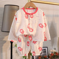 Kid Cute Cartoon New Sleepwear 2pcs Toddler Children Homewear Pajamas Thin Spring Summer Boys Girl Air Conditioning Clothing