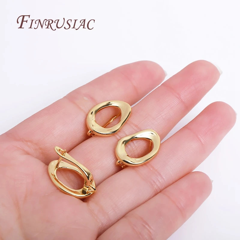 DIY Earring Accessories 18K Gold Plated Earwires Fastener Earring Hooks Clasps For Women Tassel / Pearl Drop Earrings Findings