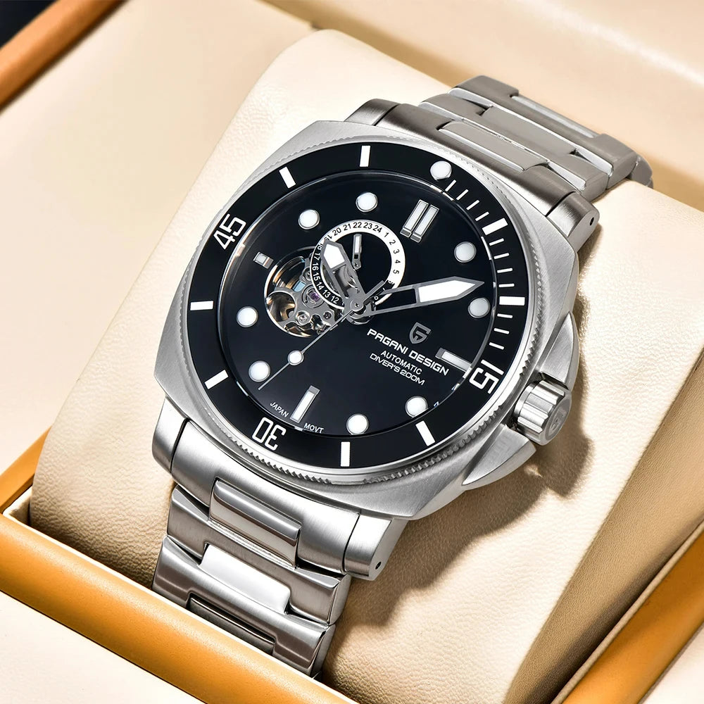 PAGANI DESIGN Men's Watches 2026 New Mechanical Automatic Watch For Men 200M Diving Top Brand Luxury Wristwatch Stainless Steel