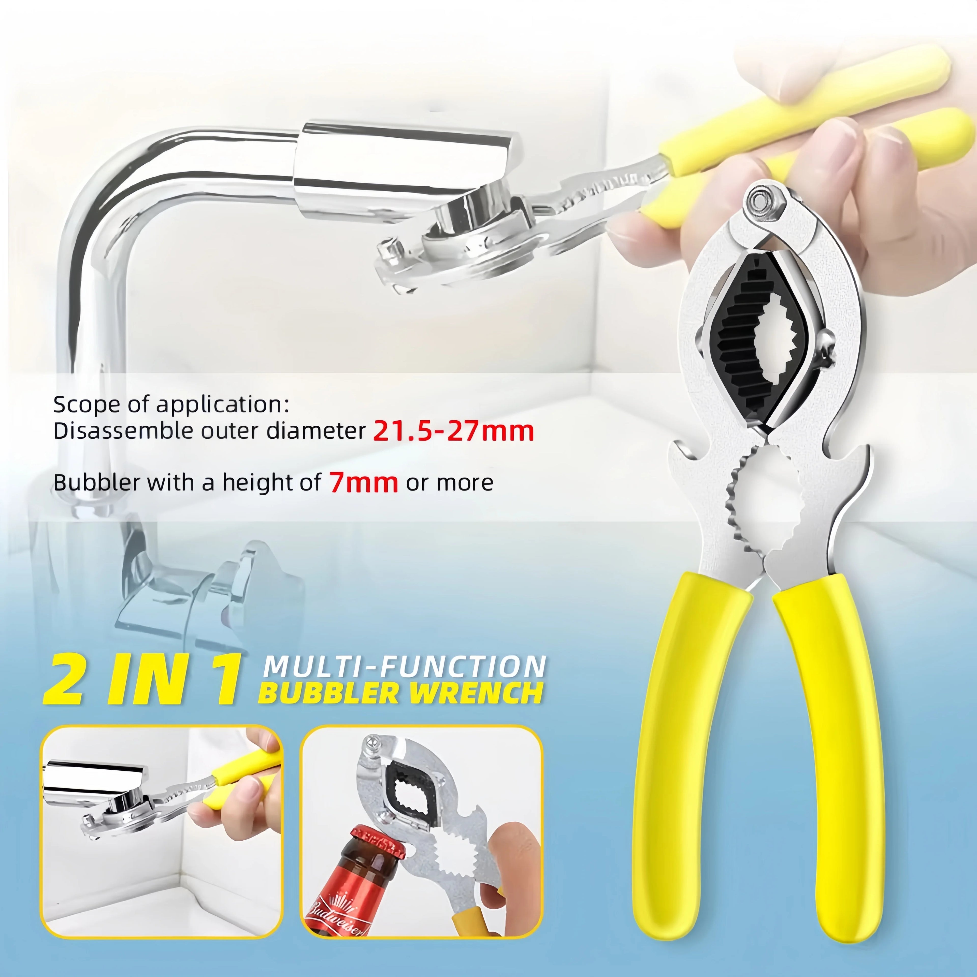 Faucet Bubbler Wrench Installing Tool for Kitchen Sink Bathroom Aerator Dish Basin Sink Nozzle Removal Tool Installation Repair