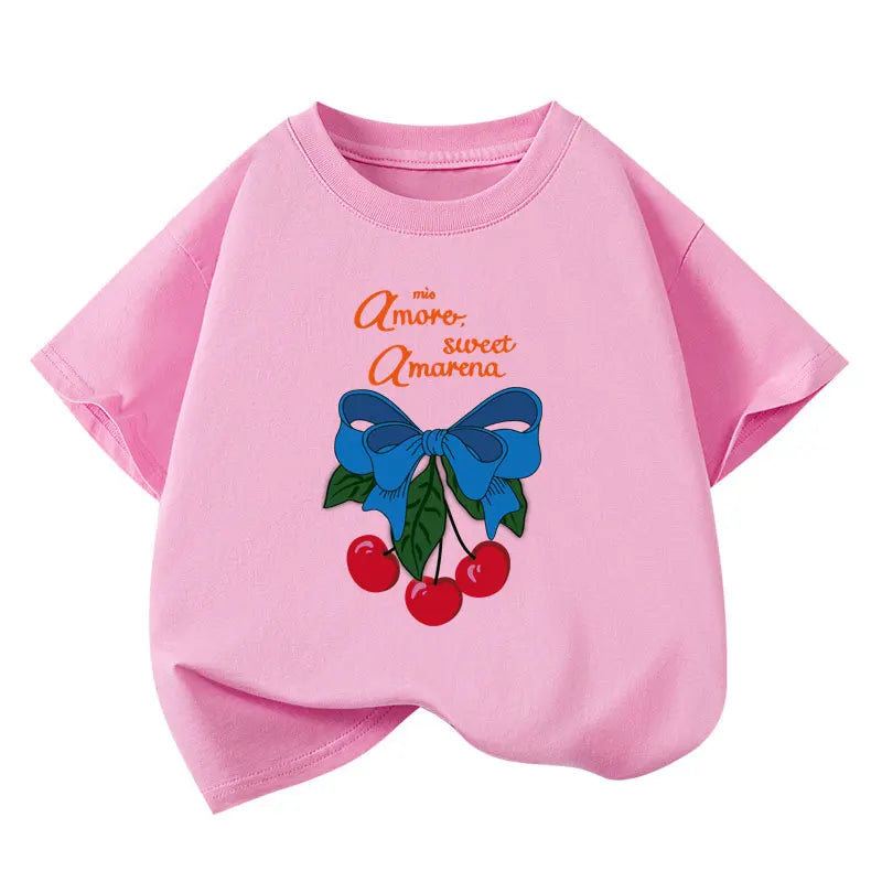 Girls Summer T Shirts 2025 Cotton Graphic Tees for Baby Short-sleeve Kids Tops Toddler Children Shirts Boys T-Shirt