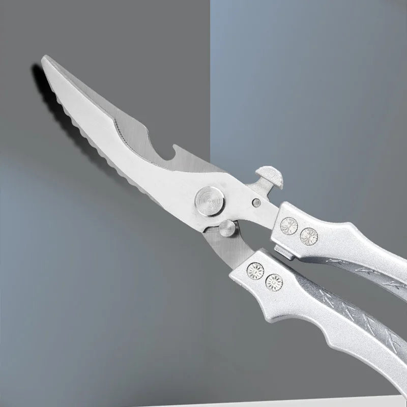 Utility Kitchen Scissors Plastic Handle Stainless Steel Blade Ultra Sharp Strong Scissors Slicing Fish Chicken Meat Scissorses