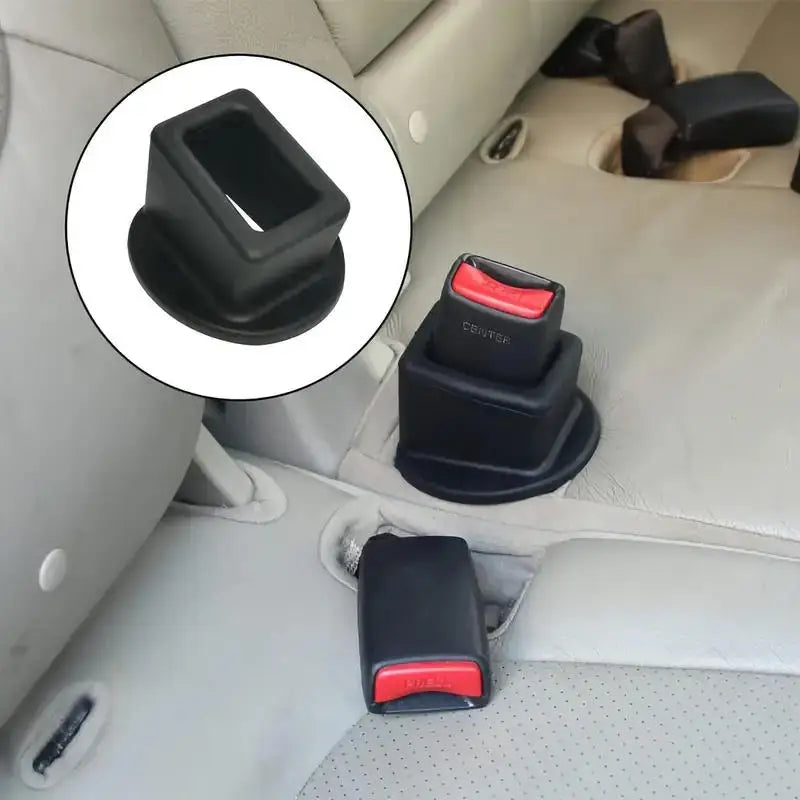1/2pcs Car Belt Buckle Holder Made Of Eco-Friendly Silicone & Children Can Safe Touch Seat belt slot fastener