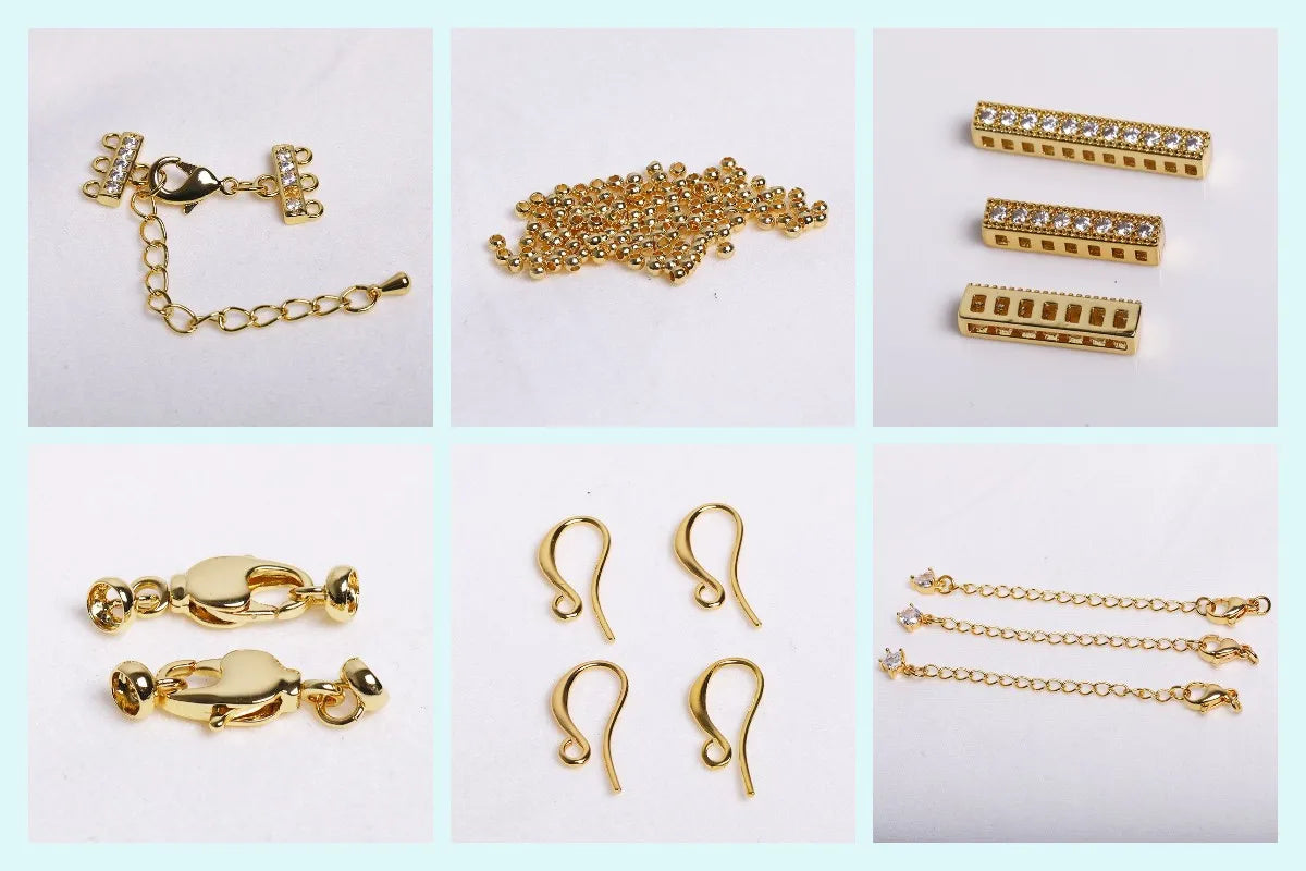 DIY Earring Accessories 18K Gold Plated Earwires Fastener Earring Hooks Clasps For Women Tassel / Pearl Drop Earrings Findings
