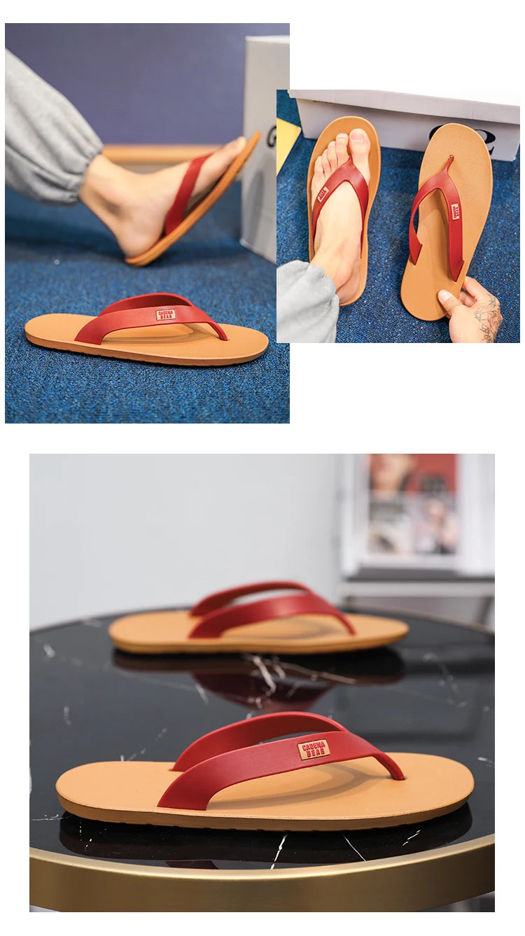 Mens Hot Sale Mixed Colors Flip Flop Summer Men's Waterproof Shoes New Male Anti-Slip Slippers Outdoor Men Light Beach Sandals