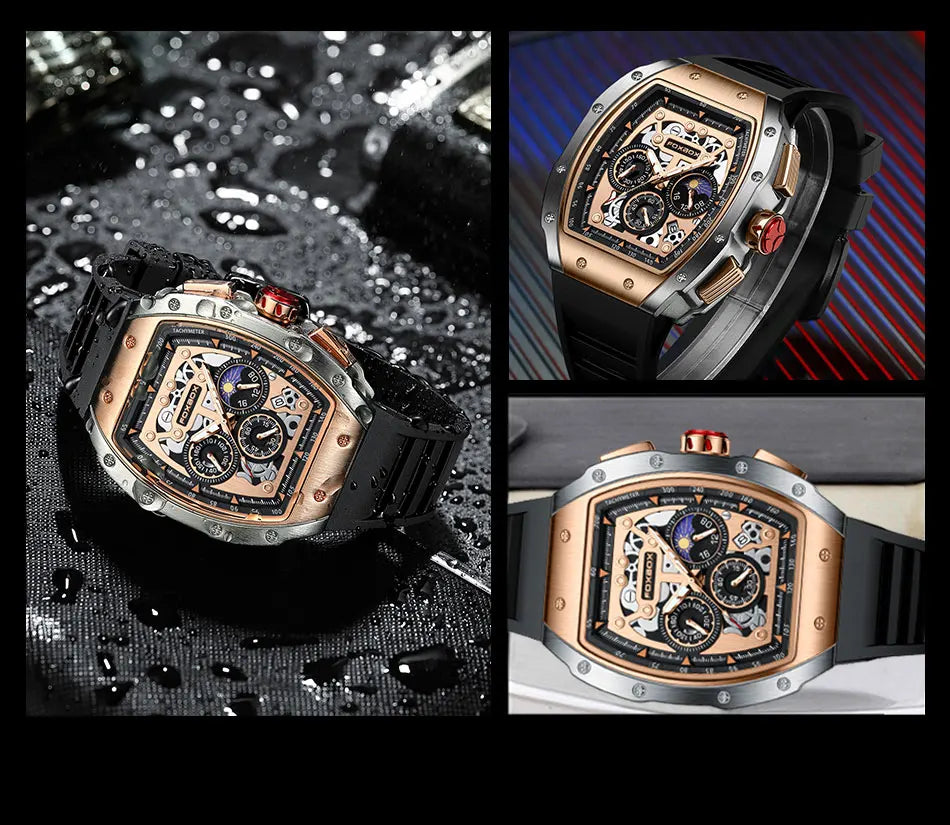 2024 New Sports Watch Men Top Brand Luxury Mens Watches Business Waterproof Military Quartz Chronograph Wristwatch Montre Homme