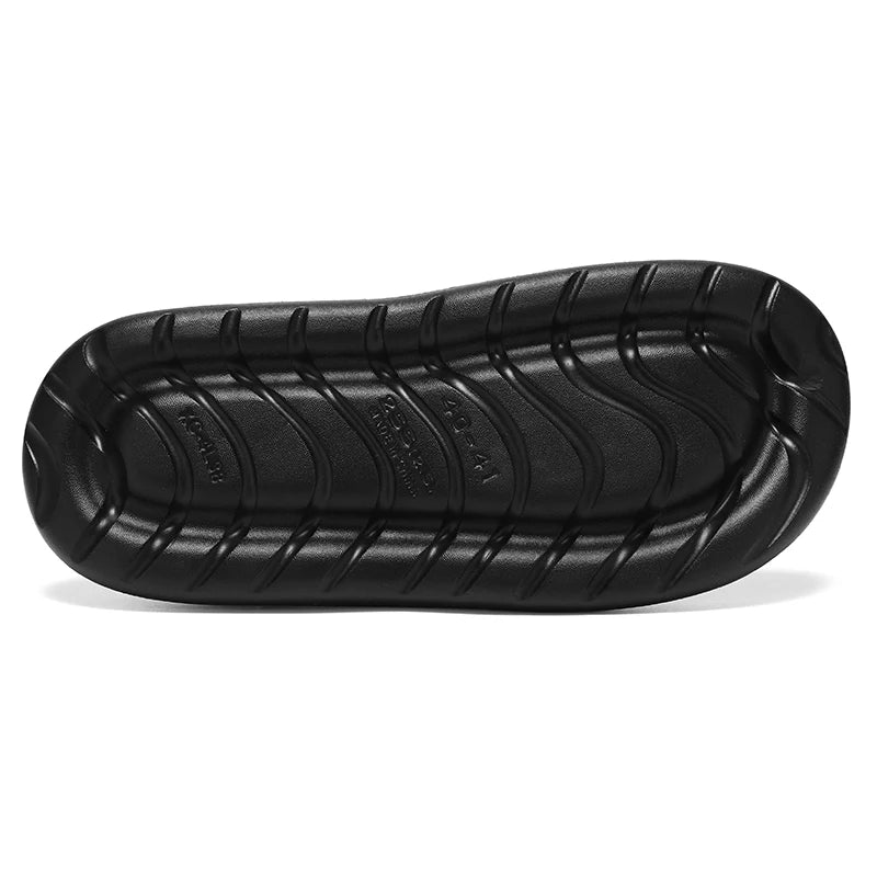 Men's flat slippers summer thick soft sole eva slippers outdoor beach sandals women's 45 non-slip comfortable bathroom slippers