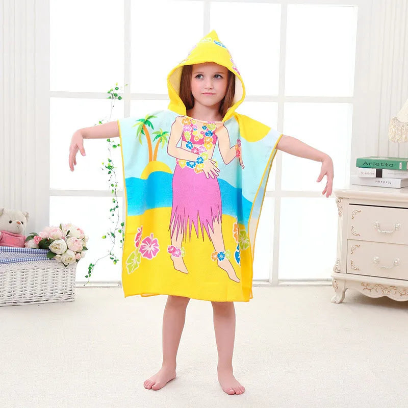 Unicorn Bathrobes for Children Baby Kids Cartoon Beach Towels Kids Bath Stuff Poncho Toddler Newborn Wrap Blanket Baby Bath Robe