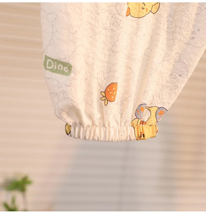 Kid Cute Cartoon New Sleepwear 2pcs Toddler Children Homewear Pajamas Thin Spring Summer Boys Girl Air Conditioning Clothing