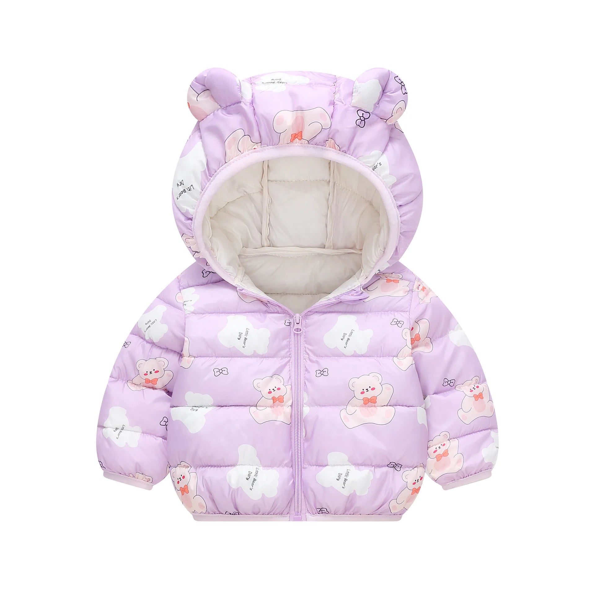 New Autumn Winter Coats Children Cartoon Cotton Down Jacket Kids Cute Casual Fashion Outerwear Boys Girls Print Clothing