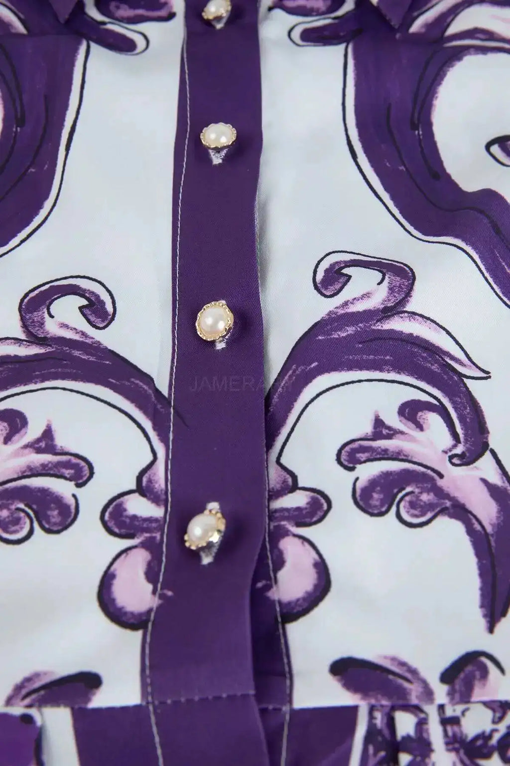 Fashion Summer Floral Long Dress Women Purple Porcelain Print Midi Dresses Shirt Single Breasted Office Lady Work Holiday Runway