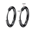 2pc Stainless Steel Small Hoop Earrings Punk Hip Hop Circle Round Huggie Hoop Earrings for Women Men Ear Ring Ear Bone Buckle