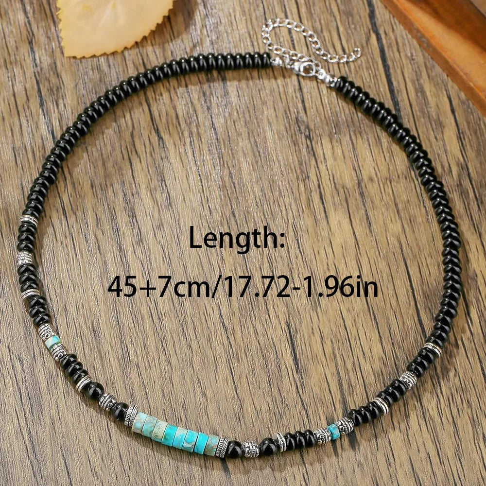 1PC Fashion Vintage Ethnic Wooden Beaded Necklace for Men Hippie Necklace Man Tribal Jewelry