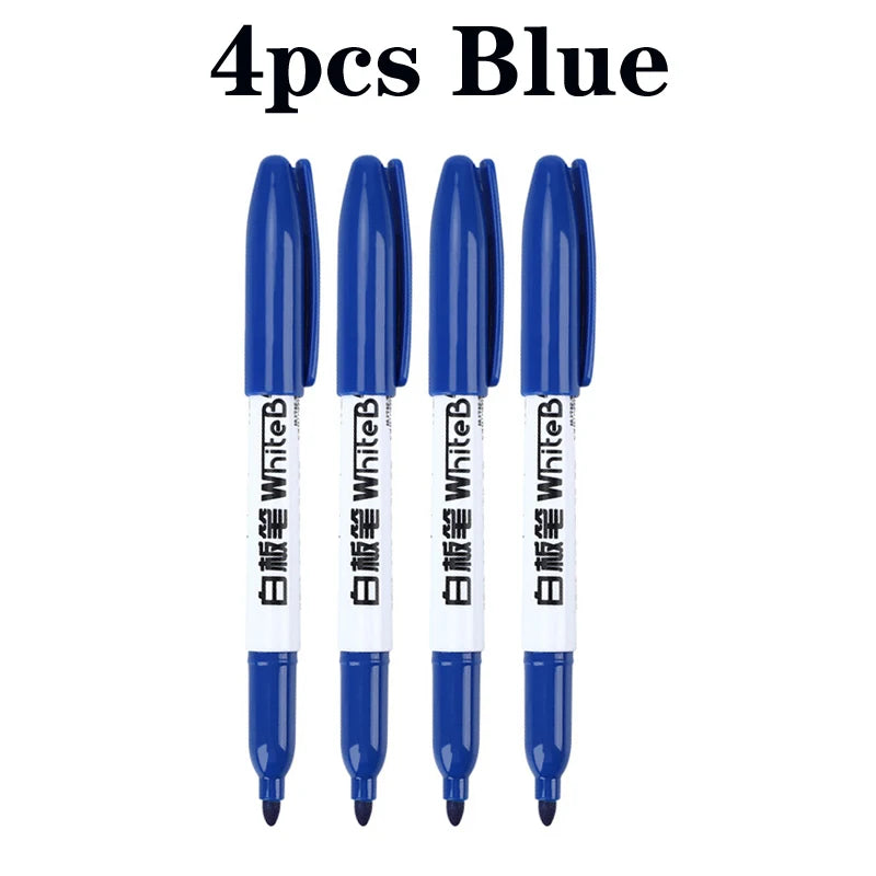 Whiteboard Marker Pen Easy To Wipe Quick Drying Water-based Marker Repetitive Erasable Black Red Blue for teacher school office