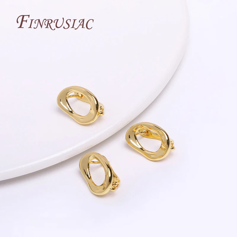 DIY Earring Accessories 18K Gold Plated Earwires Fastener Earring Hooks Clasps For Women Tassel / Pearl Drop Earrings Findings