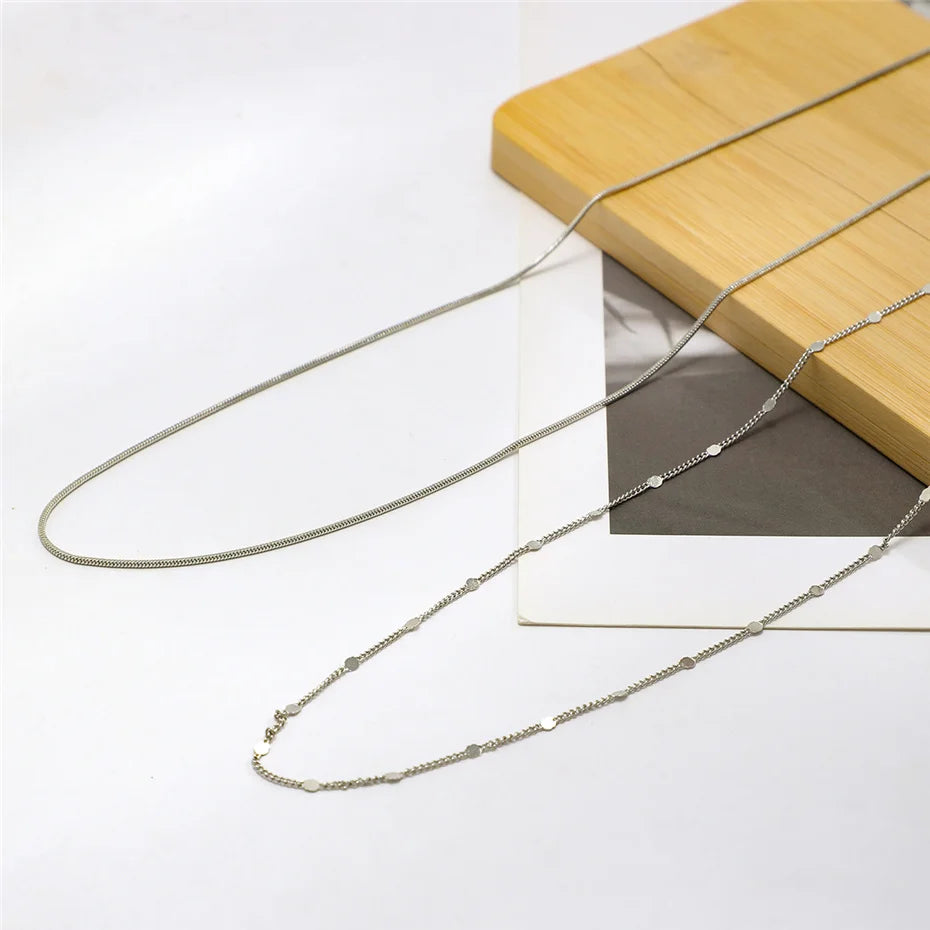 2Pcs/Set Simple Boho Smooth Snake Chain Waist Belt Sexy Lingerie Women Rhinestone Belly Body Jewelry Bikini Summer Accessories