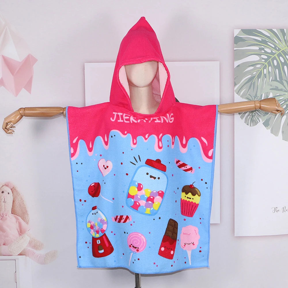 Unicorn Bathrobes for Children Baby Kids Cartoon Beach Towels Kids Bath Stuff Poncho Toddler Newborn Wrap Blanket Baby Bath Robe