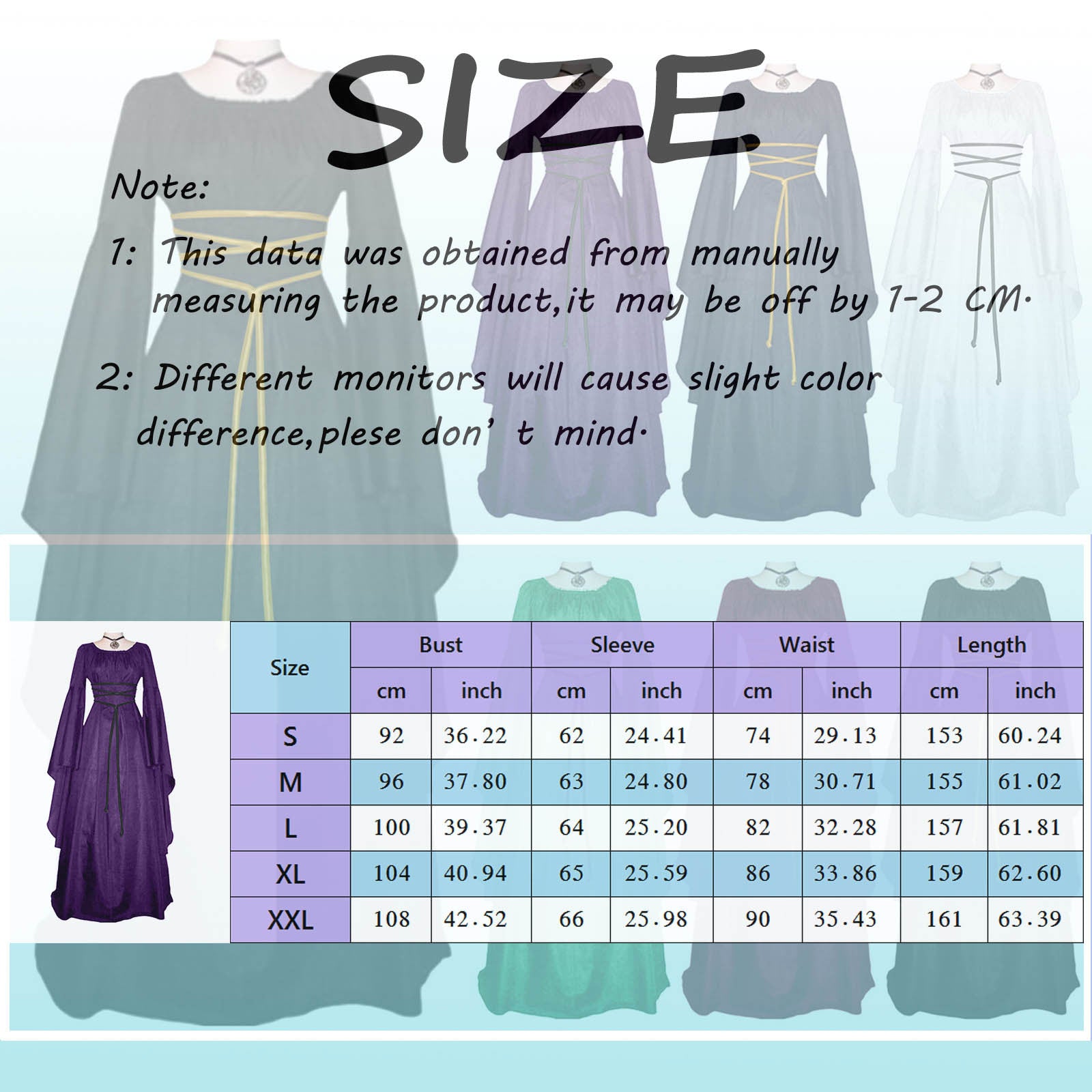 Dresses For Women 2024 Elegant Plus Size Medieval Retro Gothic Gown Dress Long Sleeve Lace Up Cosplay Evening Party Dress