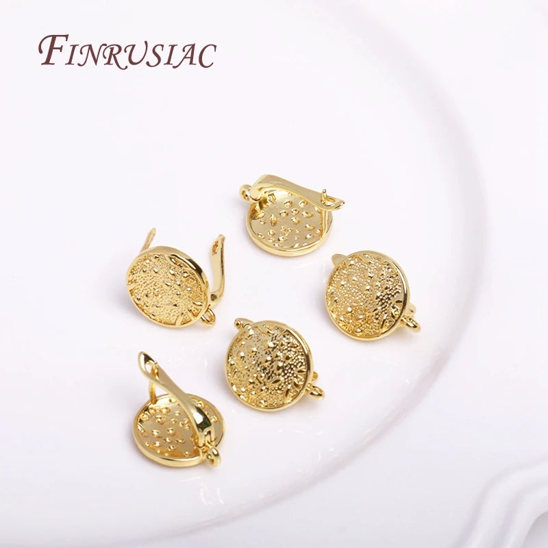 DIY Earring Accessories 18K Gold Plated Earwires Fastener Earring Hooks Clasps For Women Tassel / Pearl Drop Earrings Findings