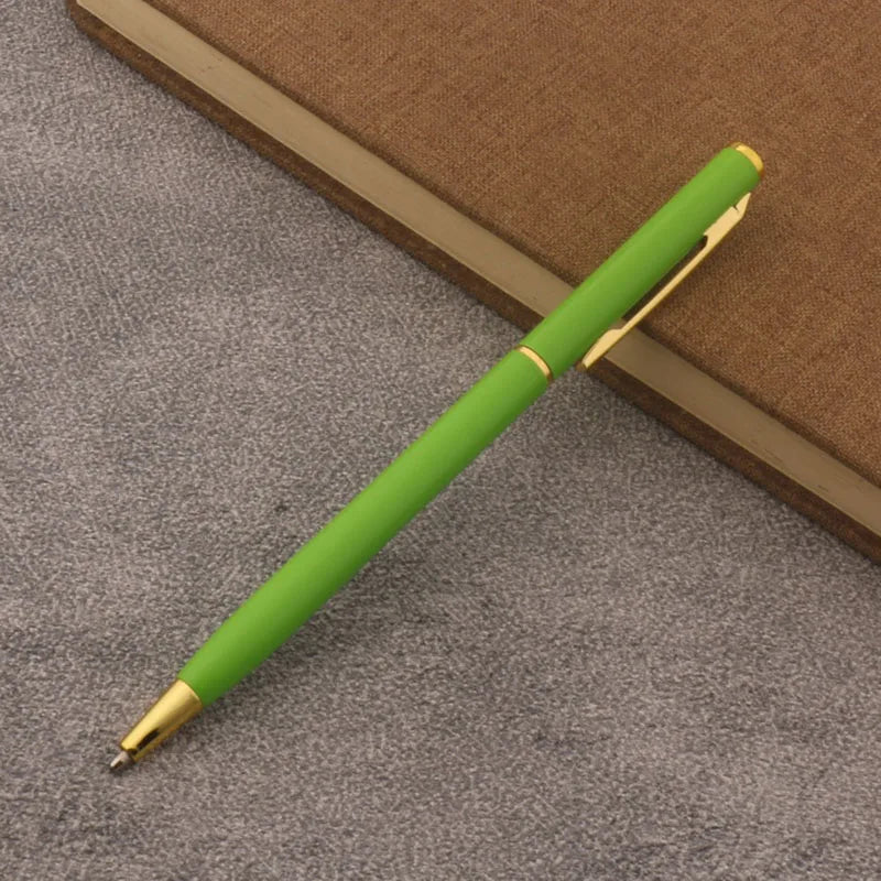1pc Metal Ballpoint Pen Fluorescent Green Purple Business Office School Supplies Writing Pen