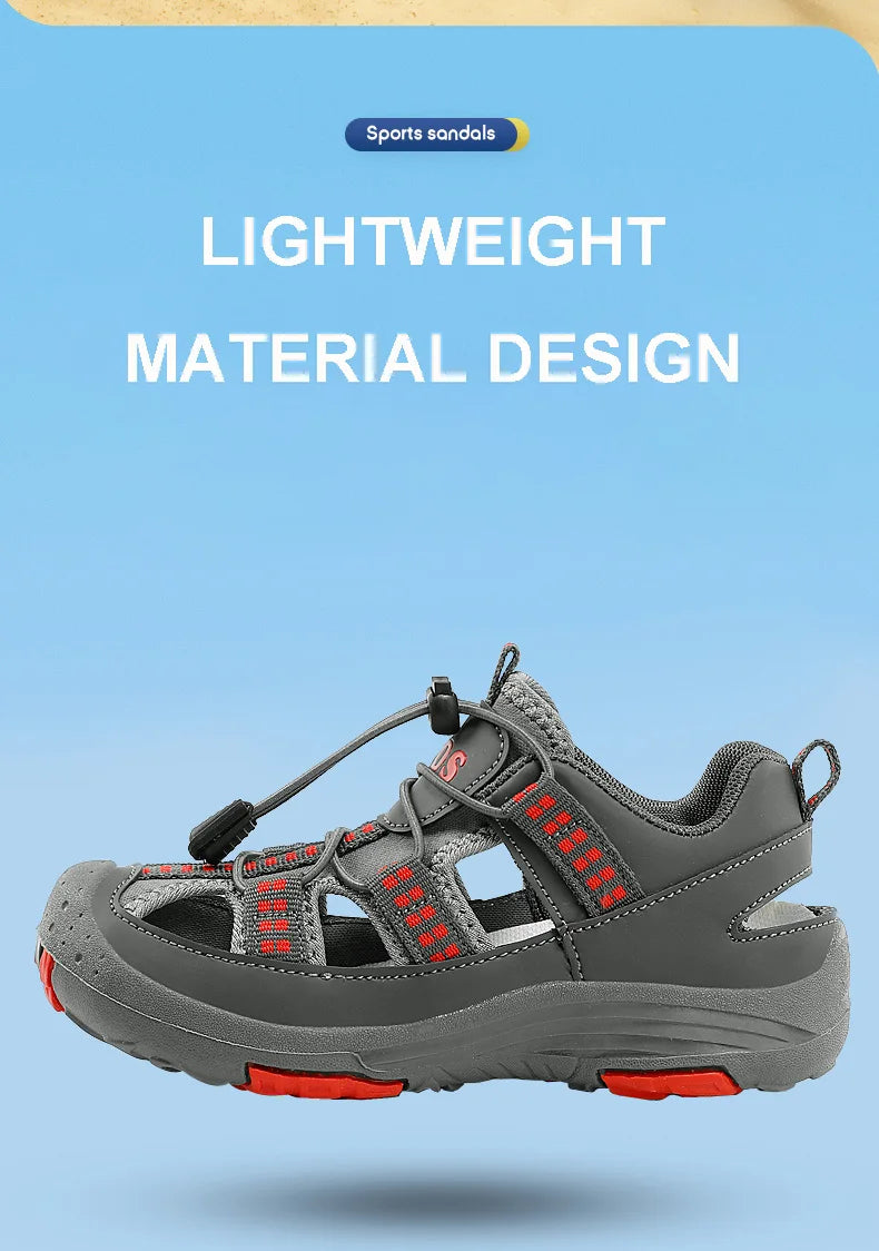 Boys Outdoor Sandals Brand Children Breathable Summer School Sports Shoes New Children's Soft Non-slip Beach Sandals Size 30-39