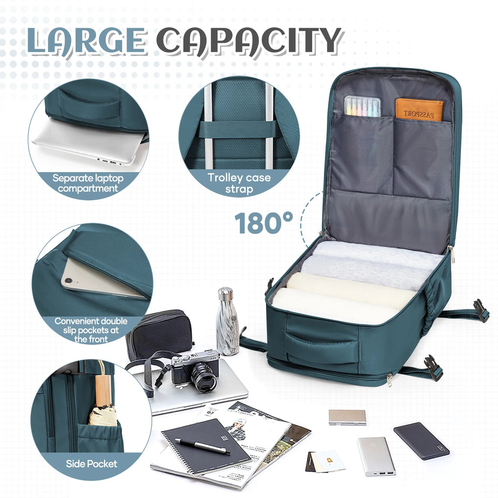 Travel Backpack for Women Men, Ryanair Backpack 40x30x20 Cabin Airplane Luggage EasyJet 45x36x20 Backpack Business Laptop Bag