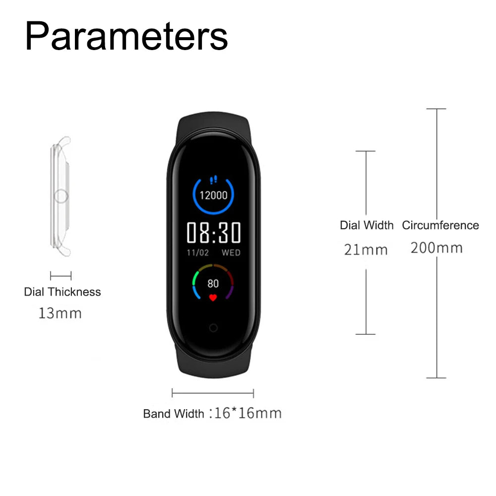 M5 Smart Band Waterproof Sport Watches Smart Watch Men Woman Blood Pressure Heart Rate Monitor Fitness Bracelet For Android IOS